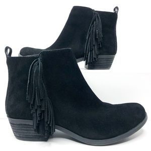 Vince Camuto Sz 6.5 Brynn Suede Fringe Bootie